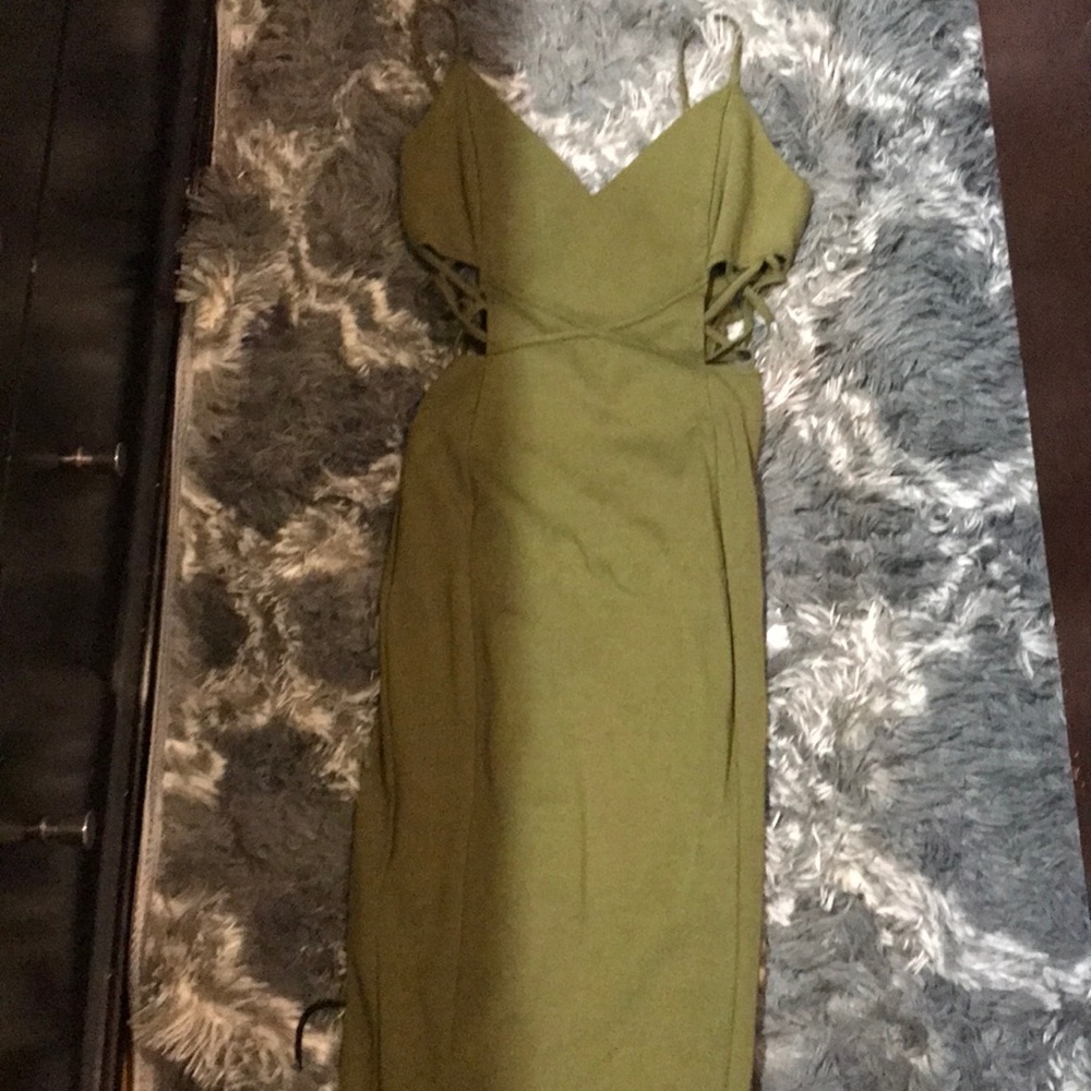 Olive green dress